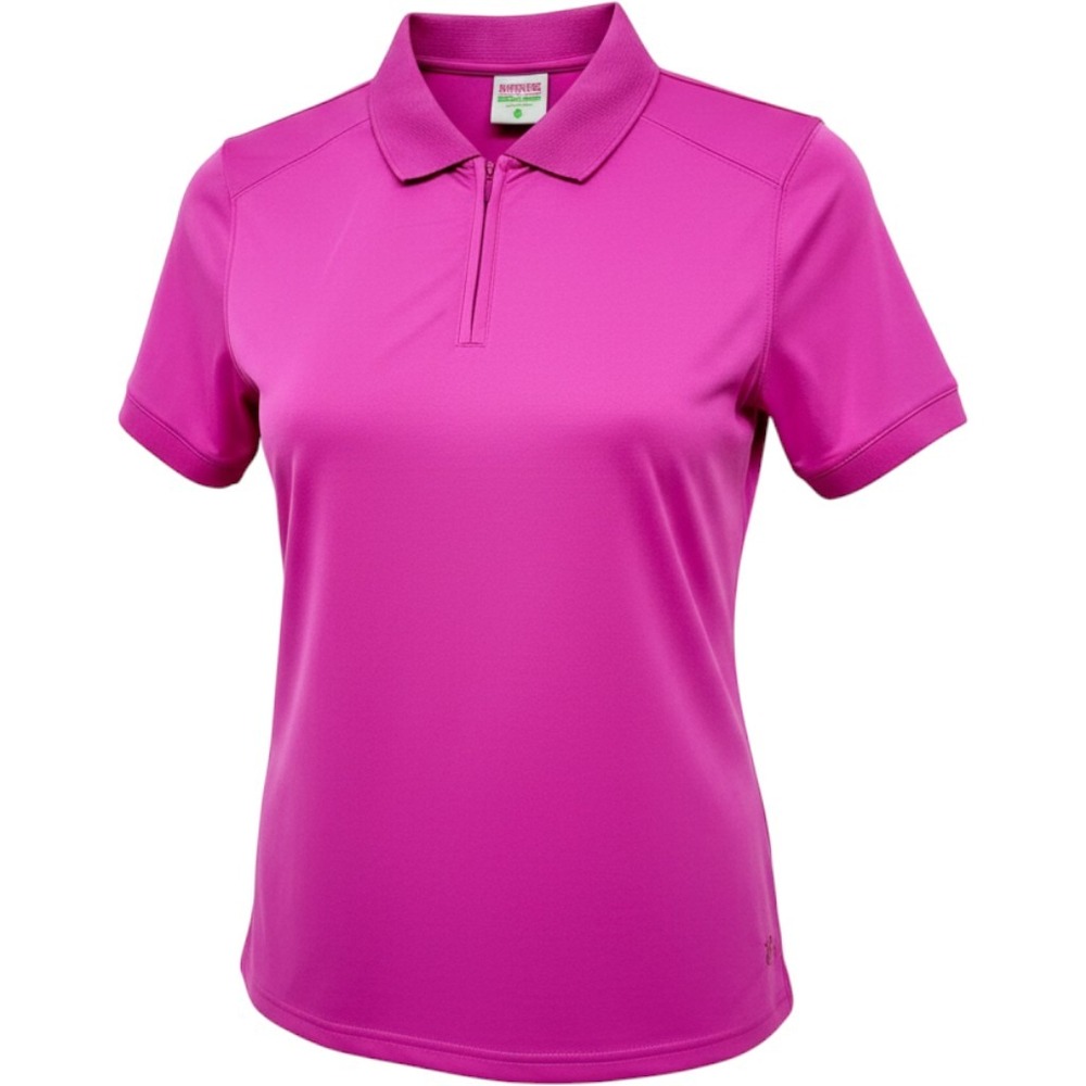 Birdies and Bows Golf Polo Shirt Quarter Zip Athletic Women Medium Pink